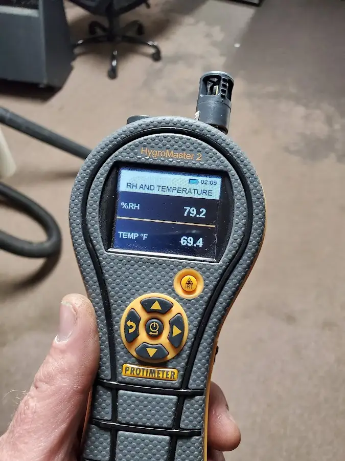 Moisture meter humidity assessment for Fire & Smoke Damage Restoration in Ashburn